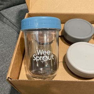 BRAND NEW Glass Baby Food Storage Jars - 8 Set8 oz Baby Food Jars with Lid